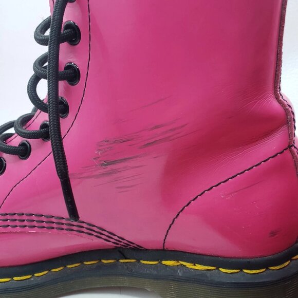 Dr Doc Martens 1460 Y Candy Pink Women's Boots Size 7 US Lace Up - Picture 11 of 12
